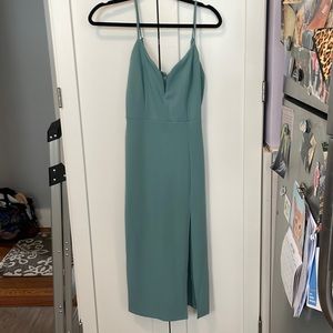 Windsor Teal Midi Dress